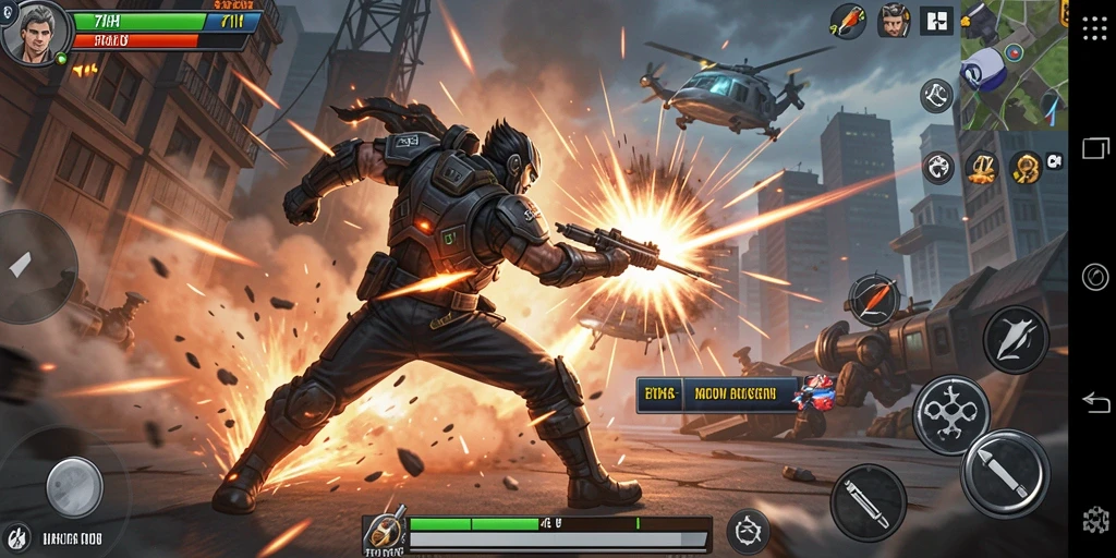 Screenshot aksi menegangkan dari gameplay 71H yang seru.
