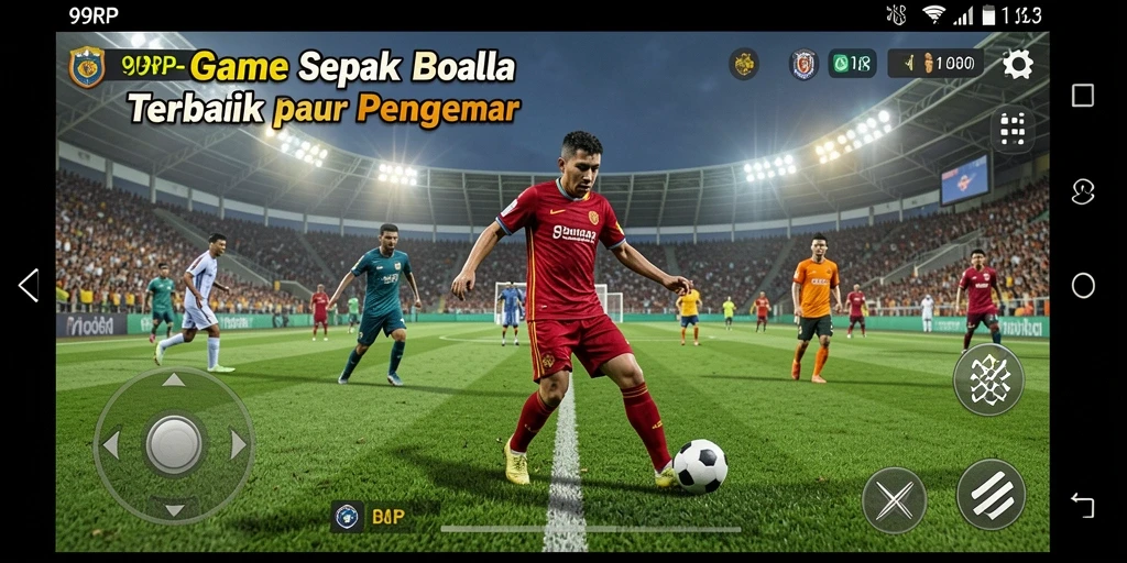Tampilan gameplay seru dalam 99RP dengan pengalaman sepak bola nyata.