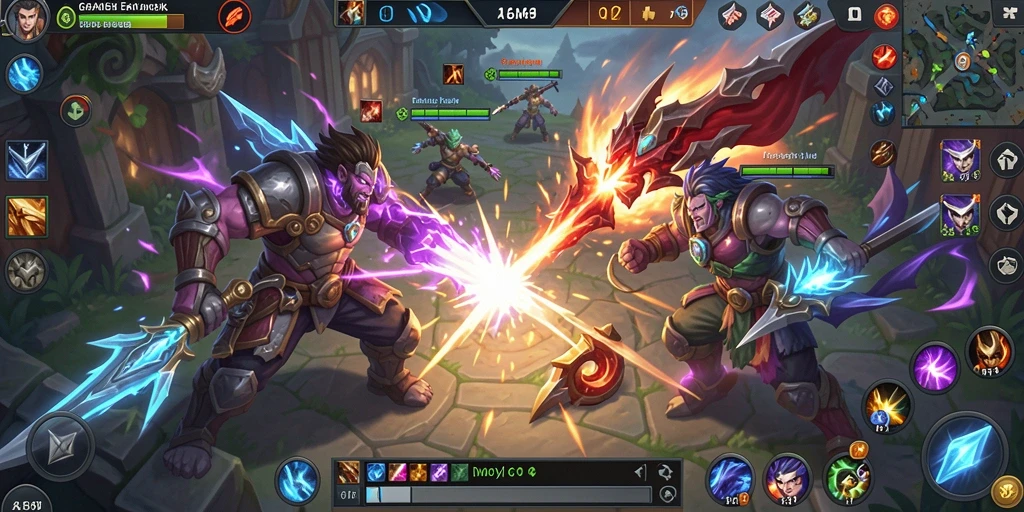 Screenshot AGAM69 menunjukkan aksi seru dalam pertarungan MOBA.