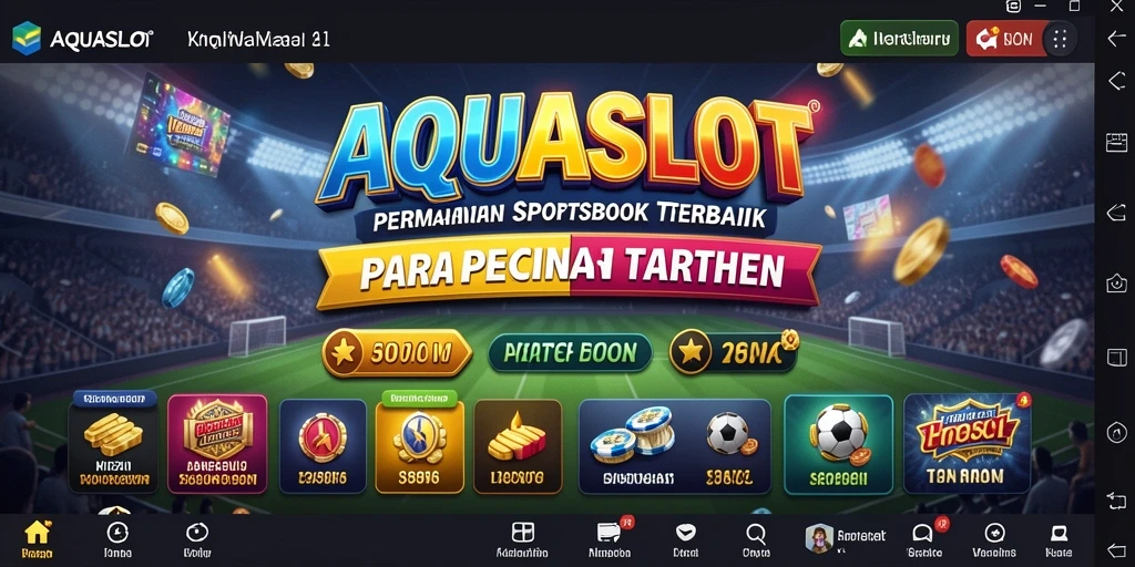 Tampilan gameplay menarik dari aplikasi Sportsbook AQUASLOT.