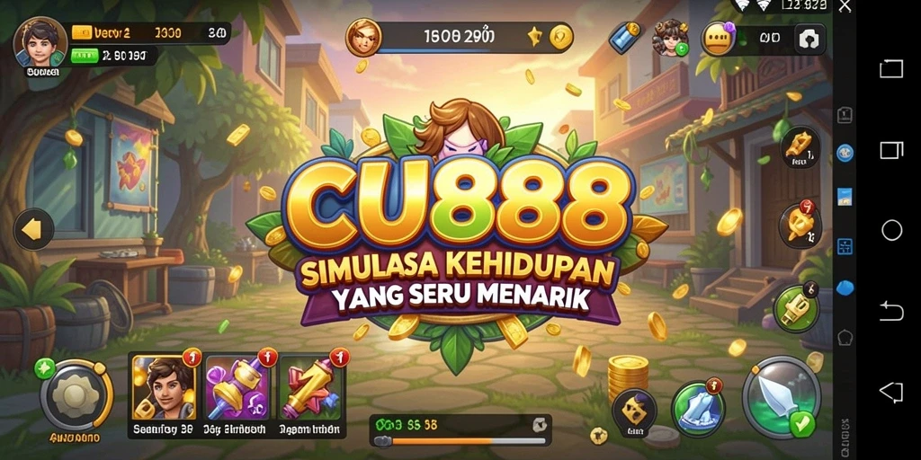 Screenshot CU888 menampilkan gameplay simulasi yang mendalam dan interaktif.