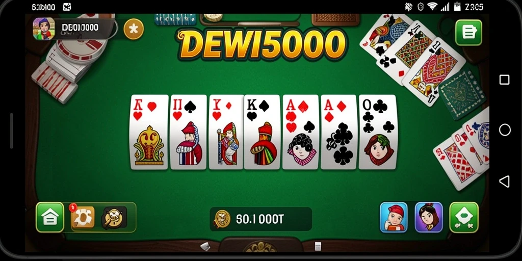Tampilan gameplay DEWI5000 yang menarik dan interaktif.