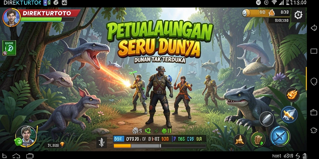 Screenshot utama DIREKTURTOTO menampilkan momen menegangkan dalam eksplorasi petualangan.