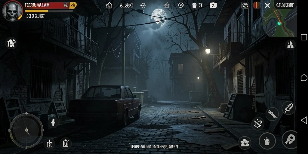 Gameplay menyeramkan dengan atmosfer kelam dan intens.