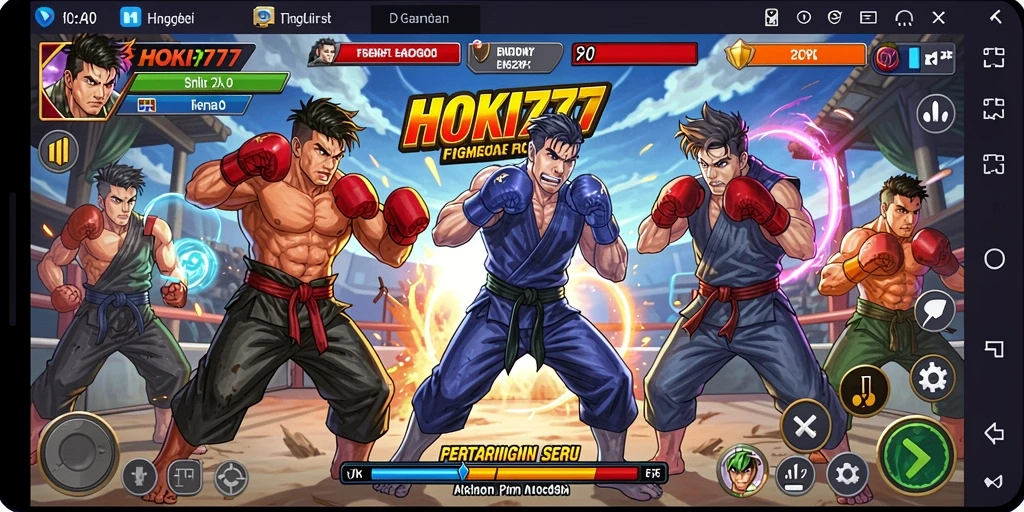Screenshot gameplay HOKI777 menampilkan momen pertarungan mendebarkan.