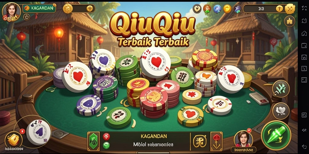 Tampilan seru gameplay KAGANDAN yang penuh strategi QiuQiu.