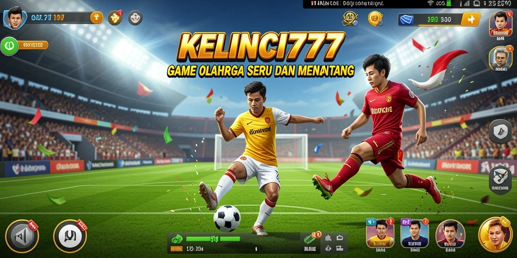 Tampilan gameplay KELINCI777 yang penuh aksi olahraga.