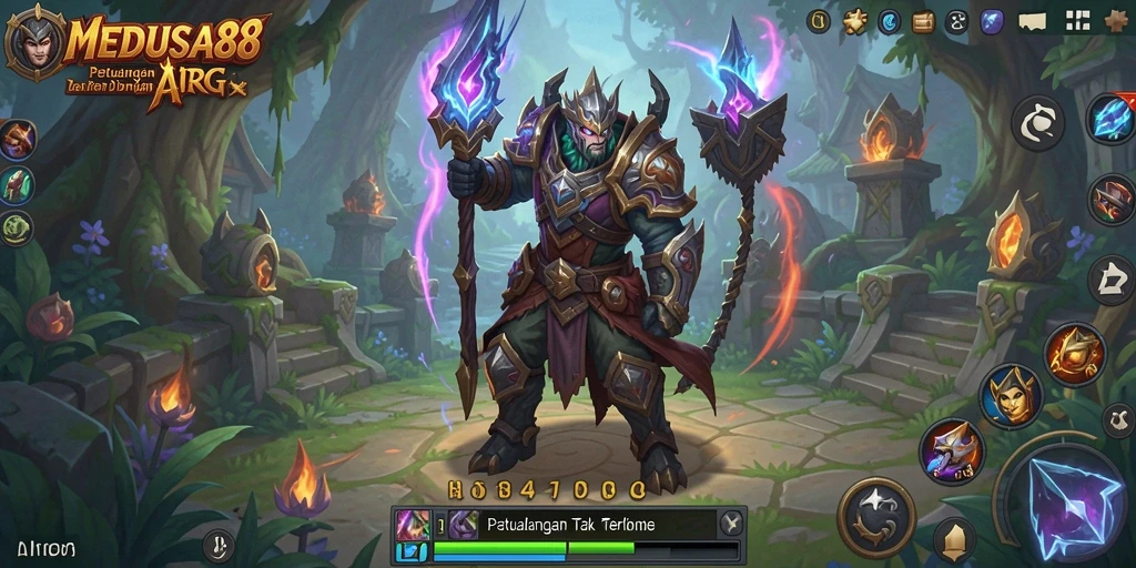 Tampilan gameplay <strong>MEDUSA88</strong> yang menampilkan pertarungan seru dalam dunia ARPG.