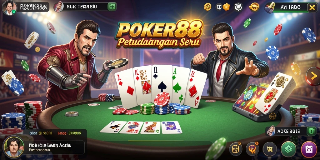 Tampilan screenshot POKER88 menampilkan aksi seru dalam permainan.