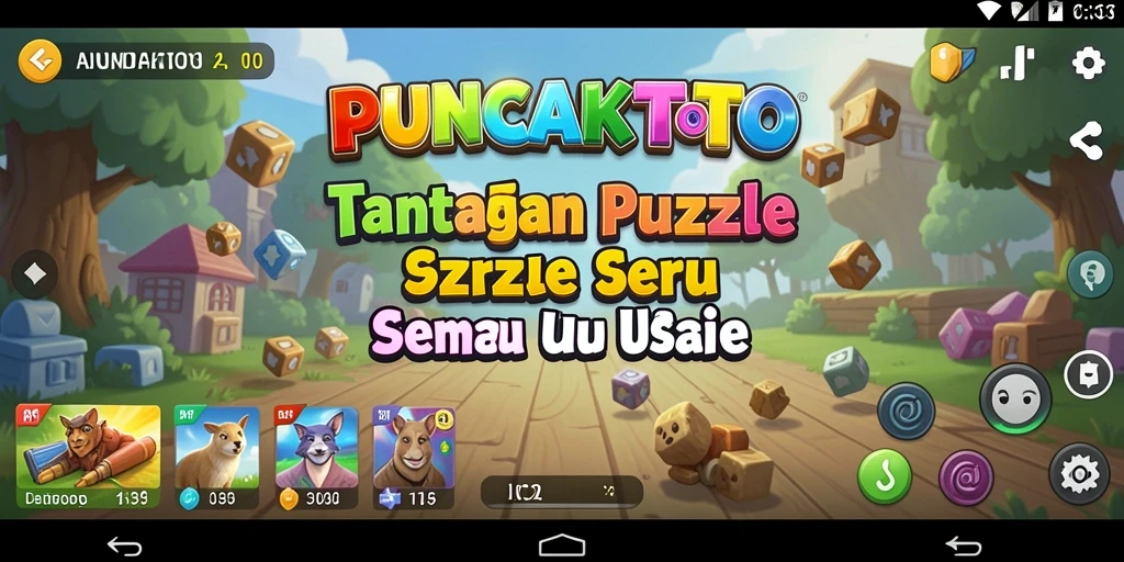 Screenshot PUNCAKTOTO menampilkan gameplay seru dengan berbagai teka-teki menarik.