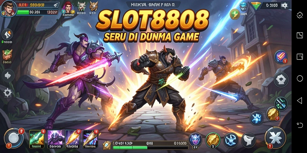 Gambaran gameplay SLOT8808 yang intens dan penuh aksi.