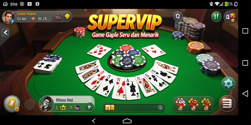 Tampilan gameplay SUPERVIP yang menarik dan menantang.