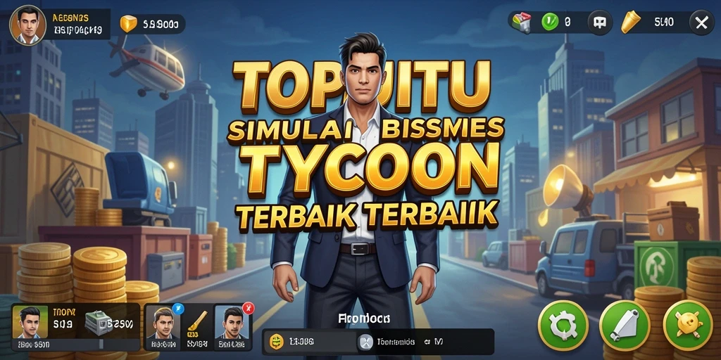 Tampilan gameplay <strong>TOPJITU</strong> yang menampilkan manajemen bisnis yang dinamis dan strategis.
